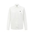 Men's Long‑Sleeve Button‑Down Shirt, Small Logo Embroidery On Left Chest