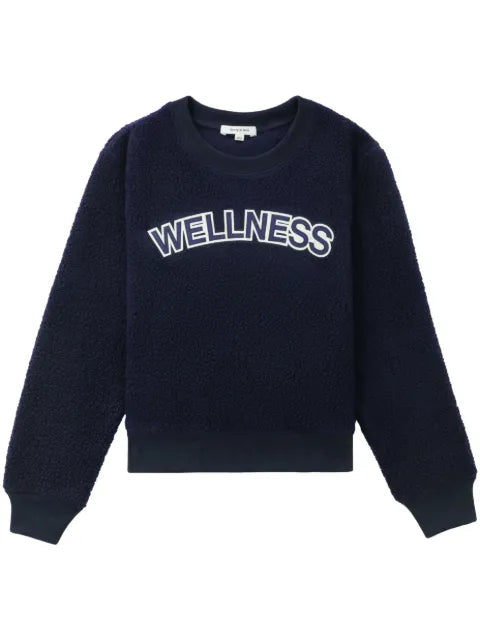 Sporty & Rich Wellness bouclé cropped sweatshirt