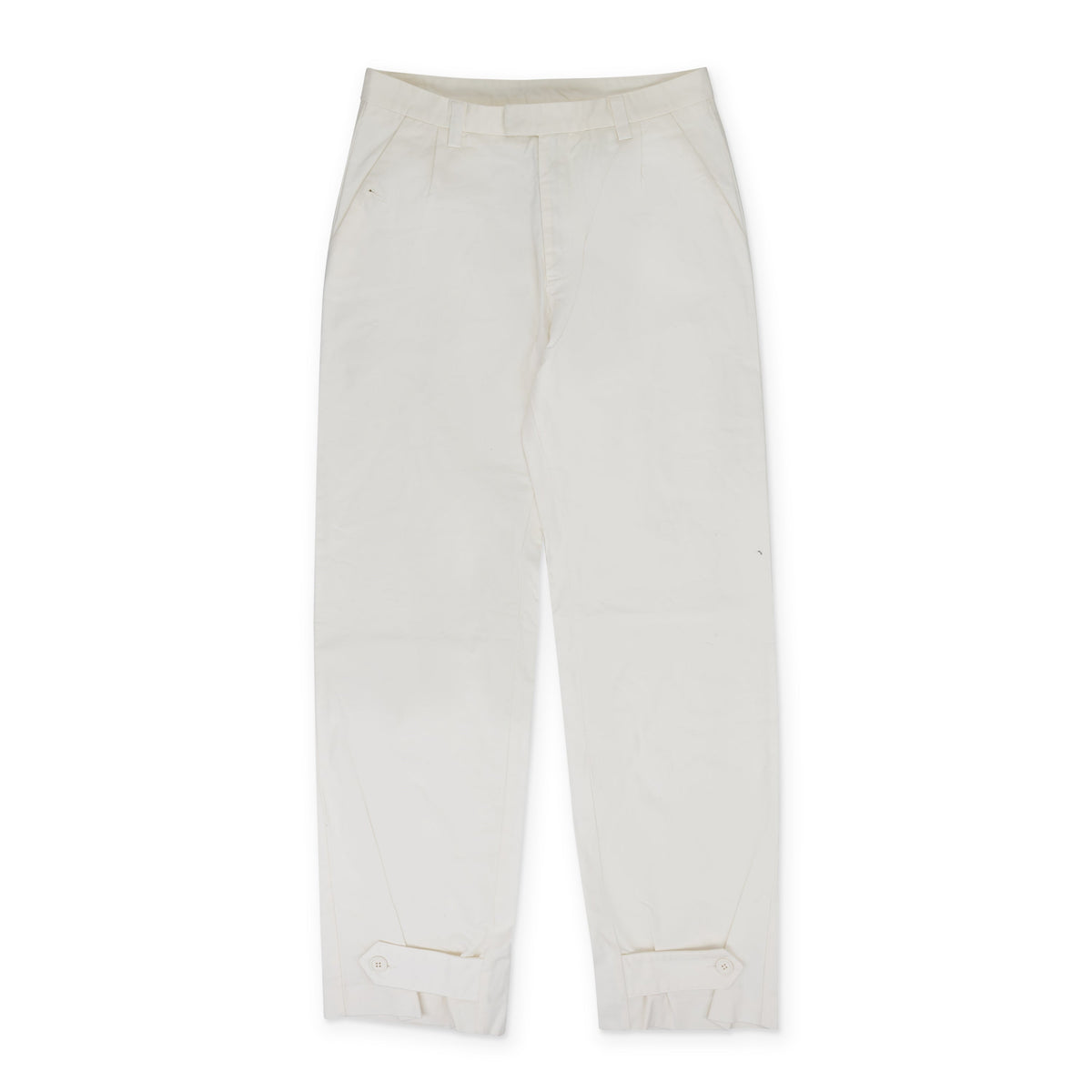 White Winnie Bottom Closure Trouser