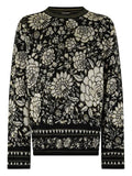 Roberto Cavalli floral-pattern wool sweater