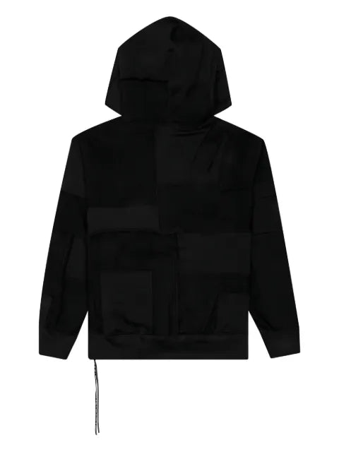 Mastermind Japan skull-patch panelled hoodie