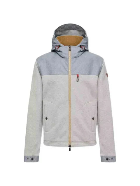 Moncler Grenoble cotton & chambray zip-up sweatshirt