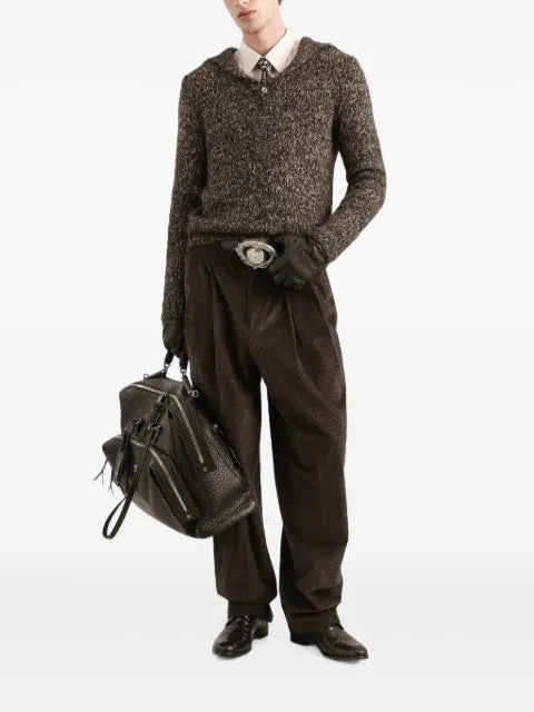 Dolce & Gabbana alpaca blend polo shirt