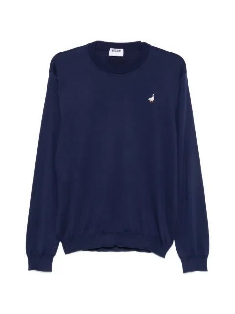 Moschino goose-embroidered sweater
