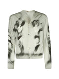 Versace photographic-print button-up cardigan