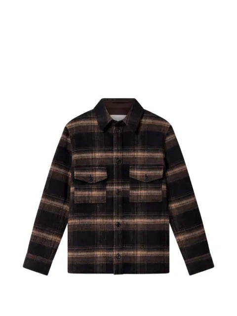 MARANT Kervon check wool-blend overshirt