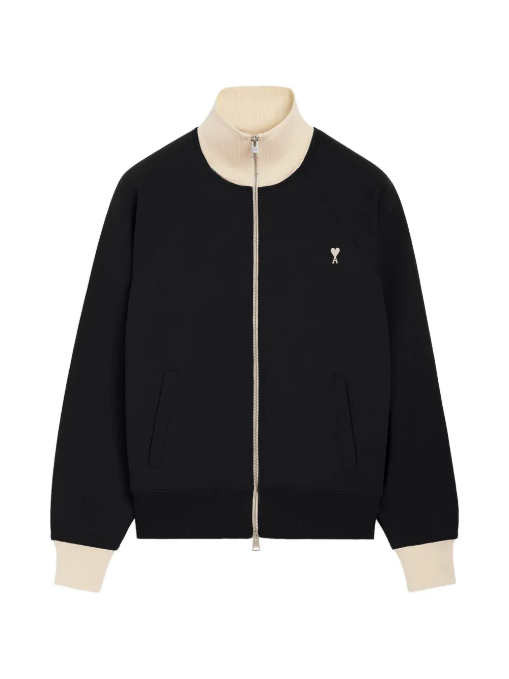 AMI Paris Ami de Coeur Cotton Zip-Up Sweatshirt
