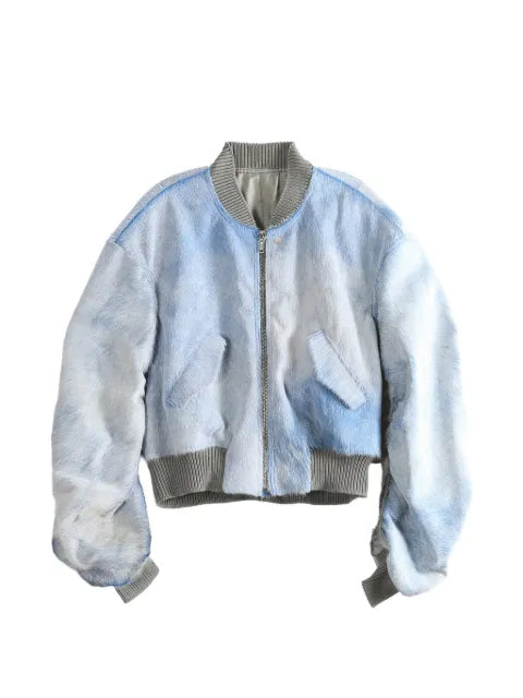 Rick Owens Secchia Flight zip-up leather bomber jacket