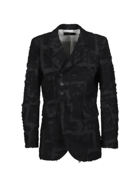 MINUS distressed checked tailored blazer