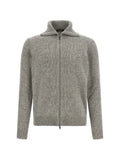 Zanone mélange-knit zip-up cardigan