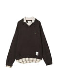 Maison MIHARA YASUHIRO triple layered collar sweater