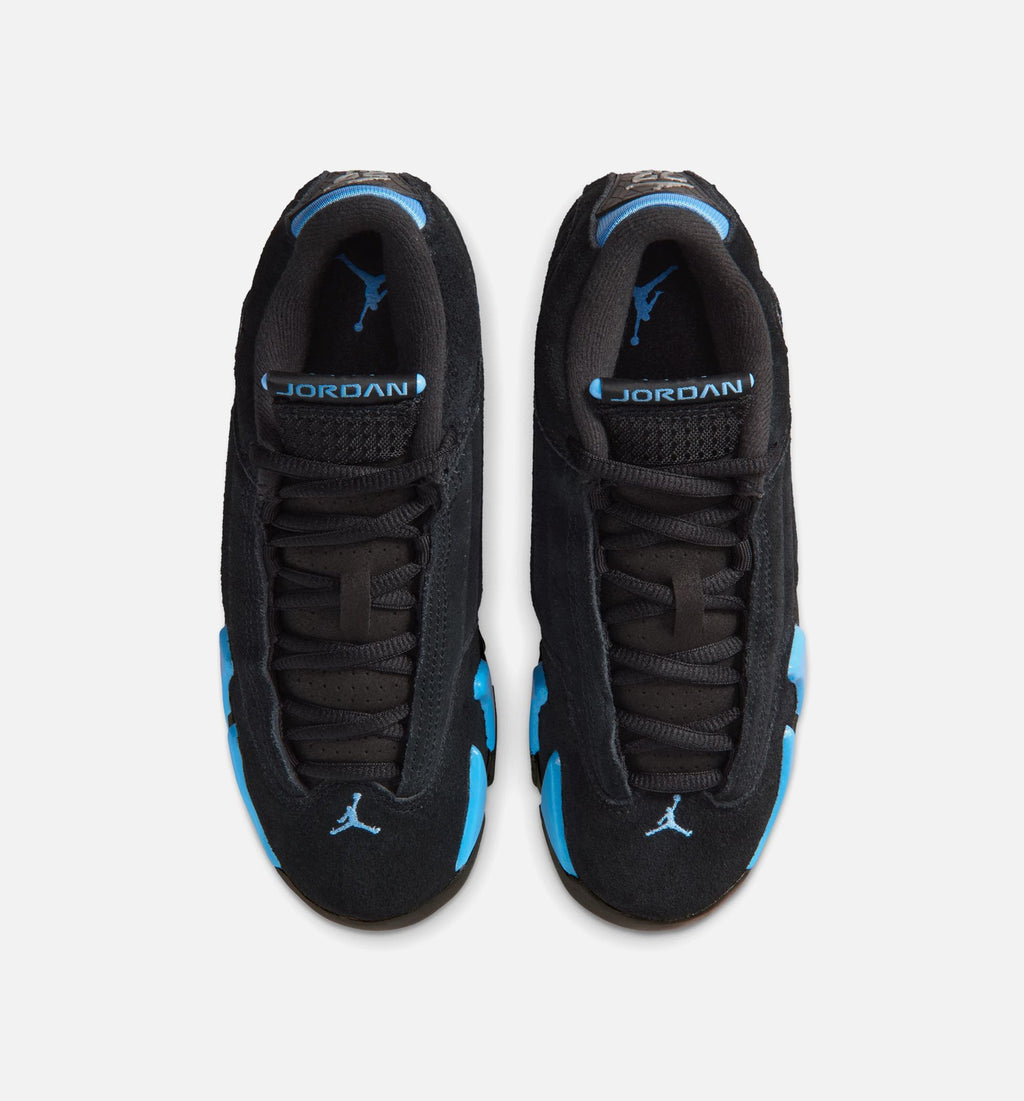 Air Jordan 14 Retro Black University Blue Grade School Lifestyle Shoe – Black / White / University Blue