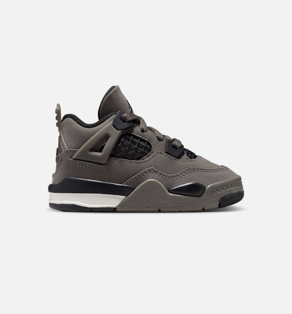 Air Jordan 4 Retro Cave Stone and Black Infant/Toddler Lifestyle Shoes - Cave Stone/Black/Moon Particle