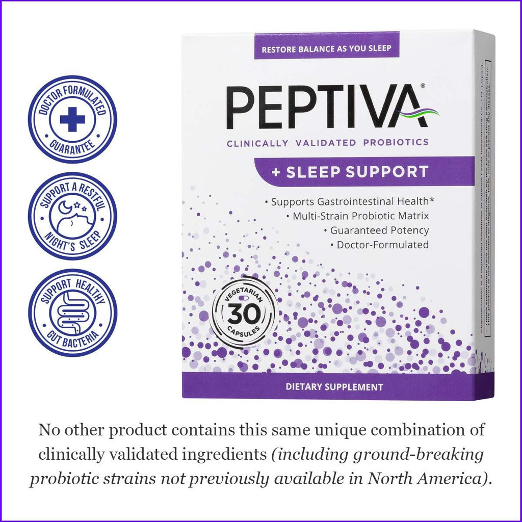 Peptiva 26 Billion CFU Probiotic 30 Capsules – Gut & Sleep Support Formula