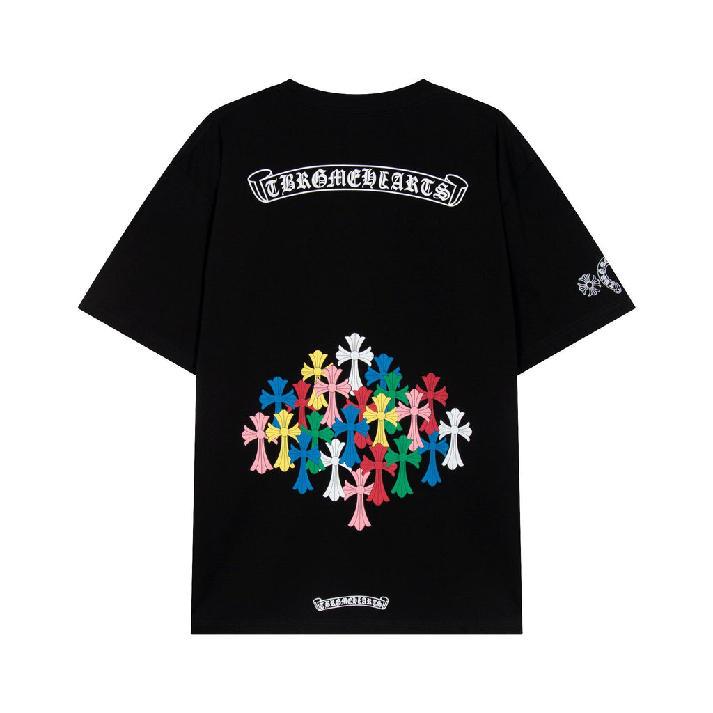 Chrome Hearts Rainbow Horseshoe Cross Graphic T-Shirt