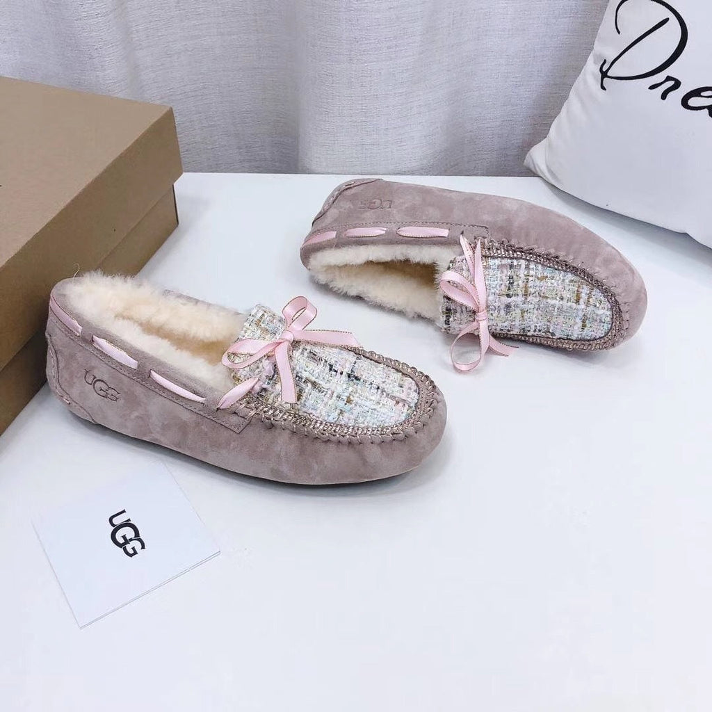 Dusty Pink Chanel-Style Driving Loafers — Sophisticated & Chic | New Arrival | In Stock