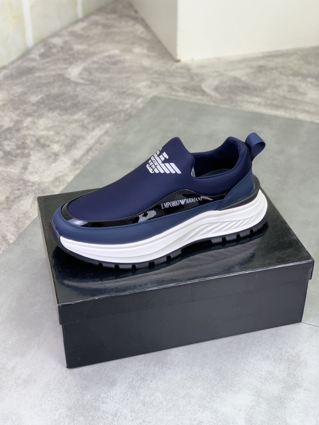 Giorgio Armani Contrast-Sole Slip-On Sneakers