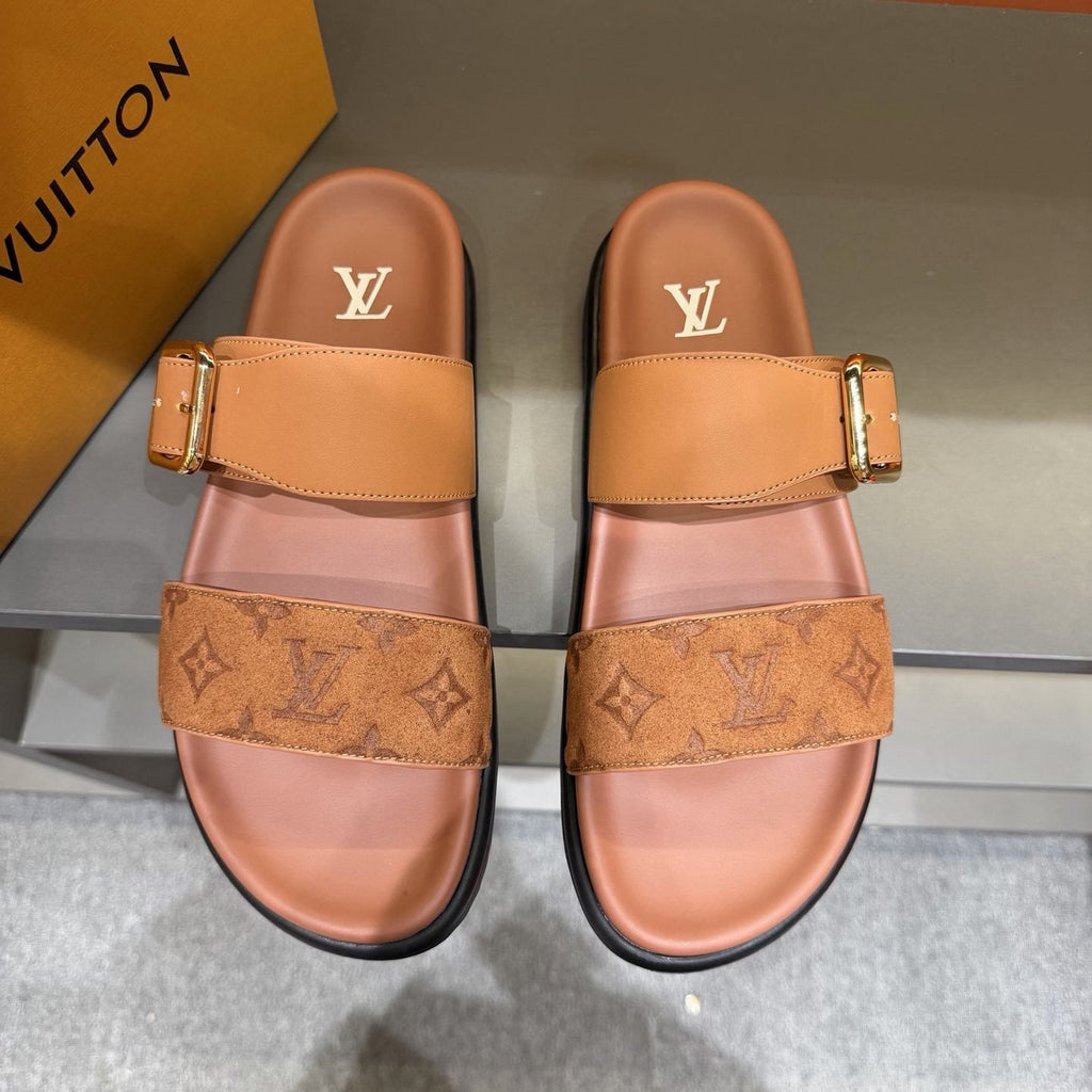 Louis Vuitton Two-Strap Slide Sandals - Open Toe And Open Heel
