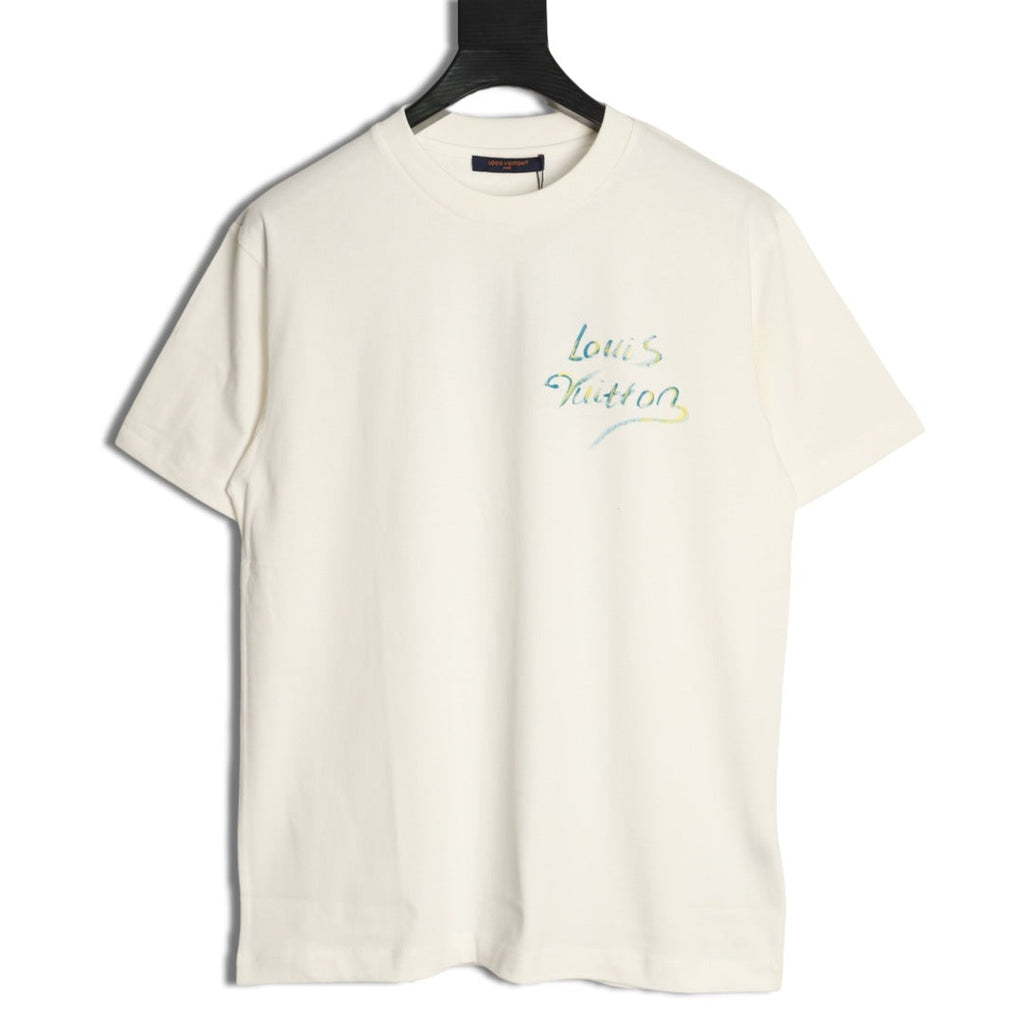 Louis Vuitton Watercolor Fireworks Graphic T-Shirt - Ivory